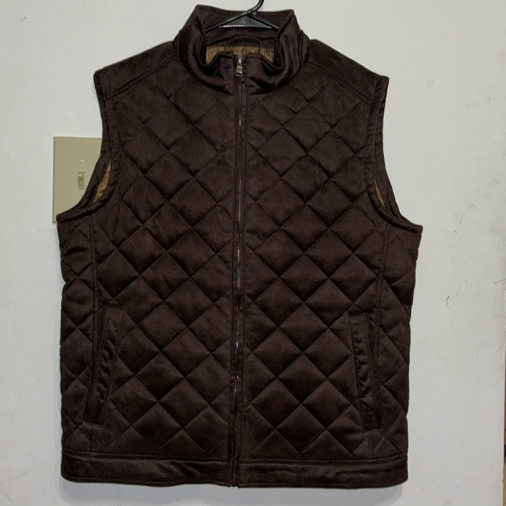 Brown suede vest
